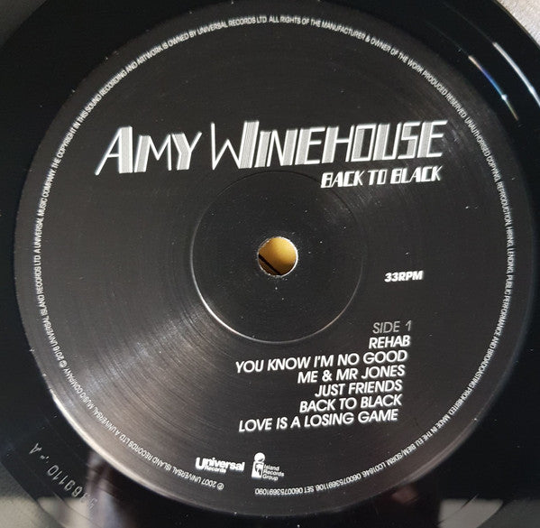 Amy Winehouse Back to Black Deluxe double black vinyl LP