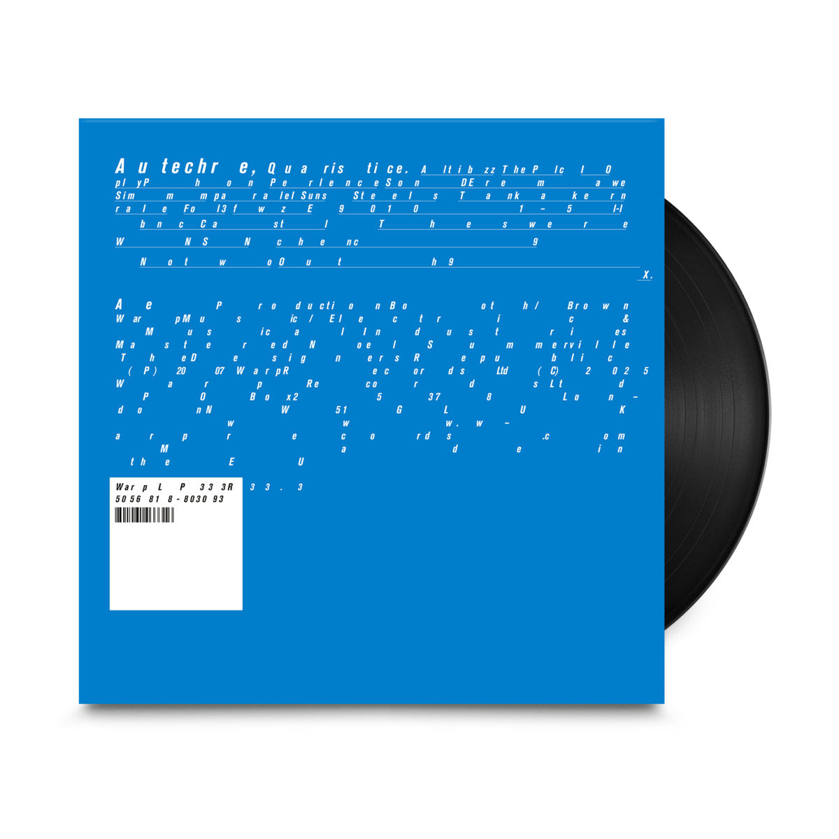 Autechre - Quaristice black double vinyl album
