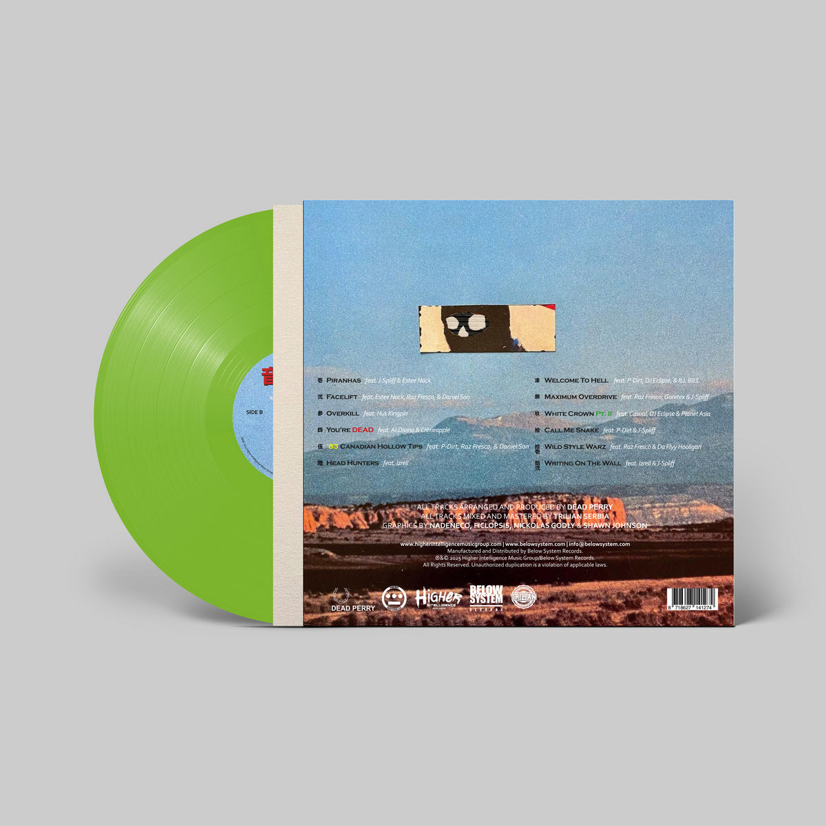 Dead Perry - Acoustic Shadows green vinyl album tracklist