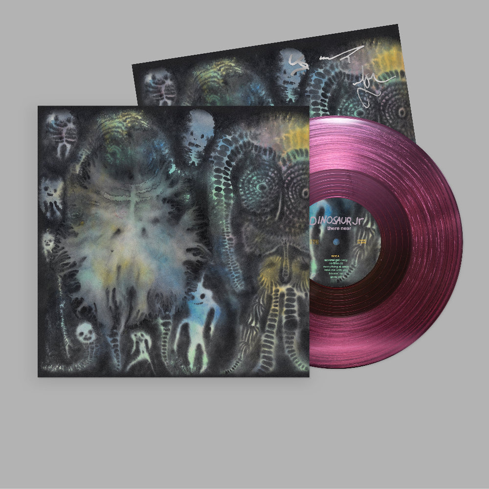 Dinosaur Jr. - There Near - indies pink vinyl LP with signed print