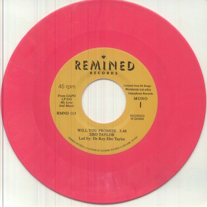 Ebo Taylor - Will You Promise / Maye Omama pink vinyl 7 inch