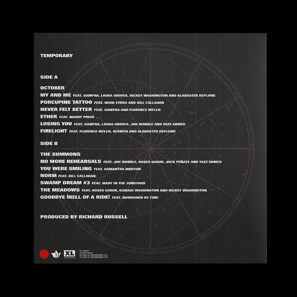 Everything is Recorded - Temporary album tracklist
