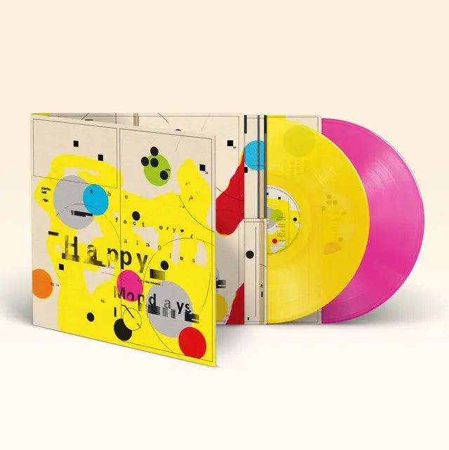 Happy Mondays - The Factory Singles yellow and magenta double vinyl LP
