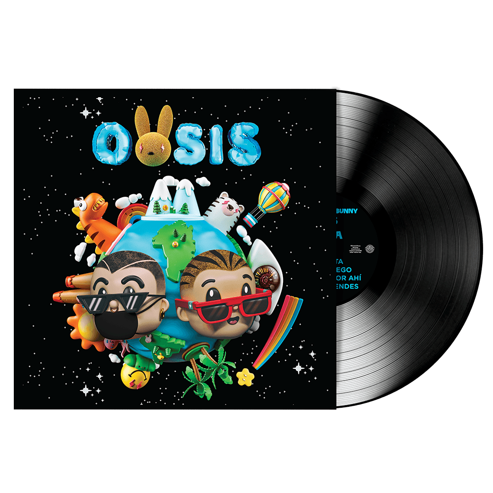 J Balvin and Bad Bunny - Oasis black vinyl LP reissue