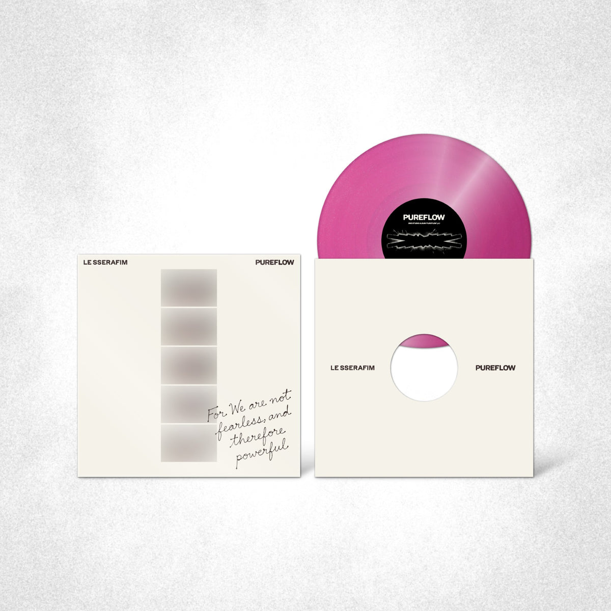LE SSERAFIM - 2nd Studio Album ‘PUREFLOW' pt.1 - hot pink glitter Vinyl LP