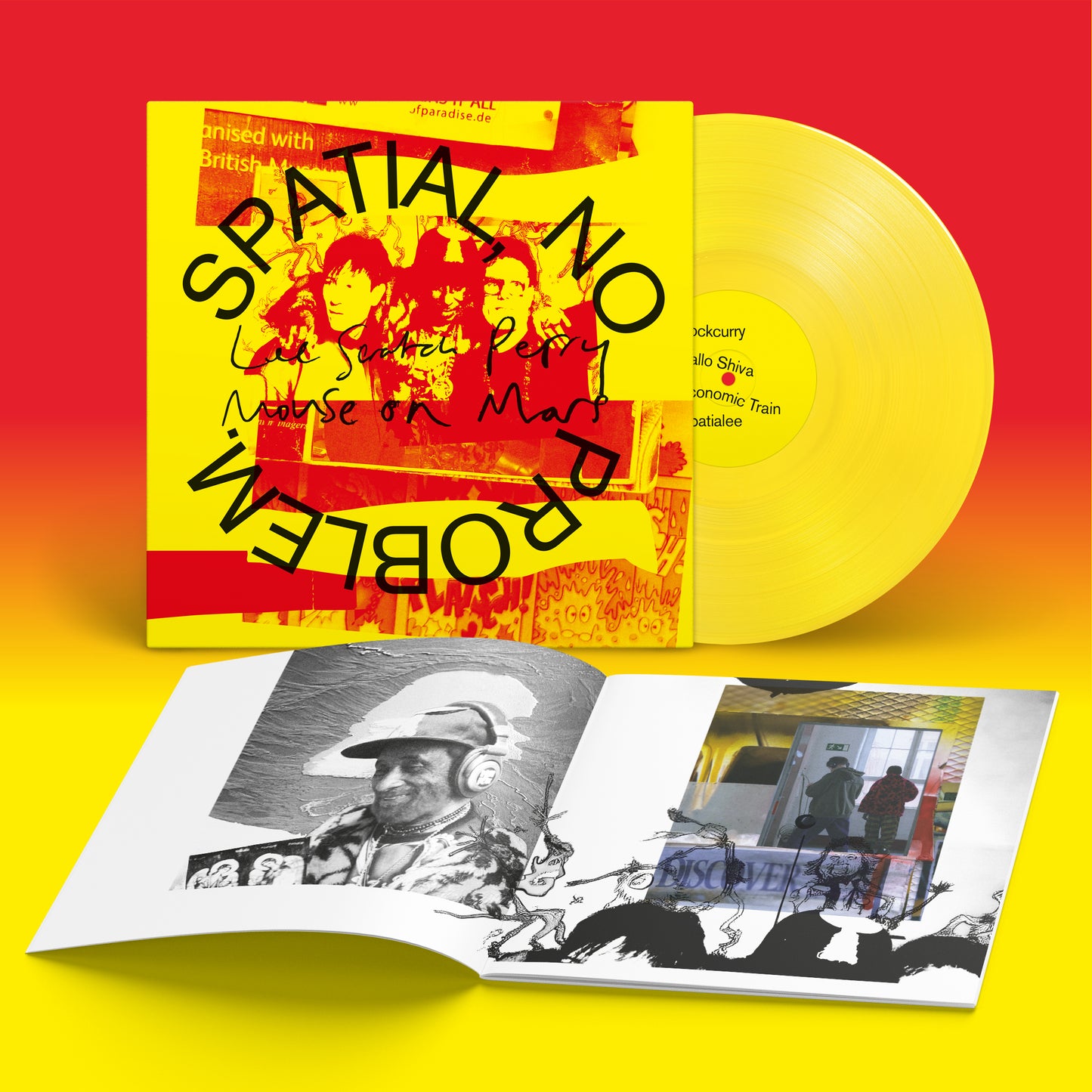 Lee Scratch Perry x Mouse on Mars - Spatial, No Problem. - yellow vinyl LP