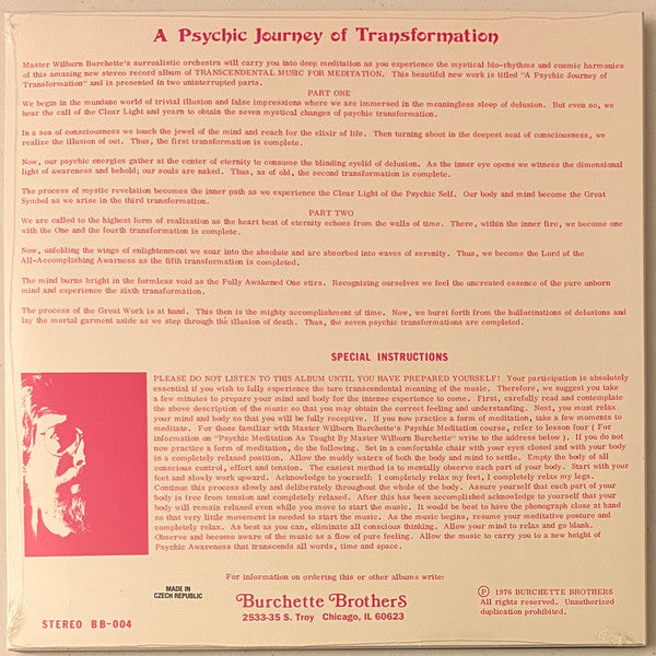 Master Wilburn Burchette - Transcendental Music For Meditation album tracklist