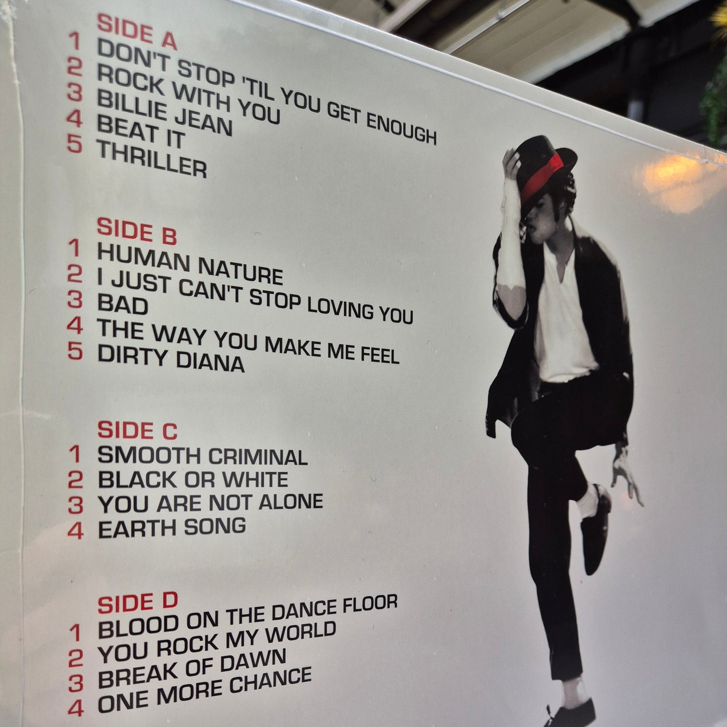 Michael Jackson - Number Ones red vinyl double LP tracklist