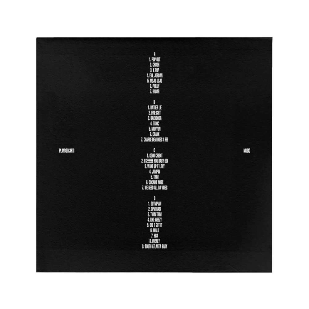Playboi Carti - MUSIC double vinyl LP tracklist