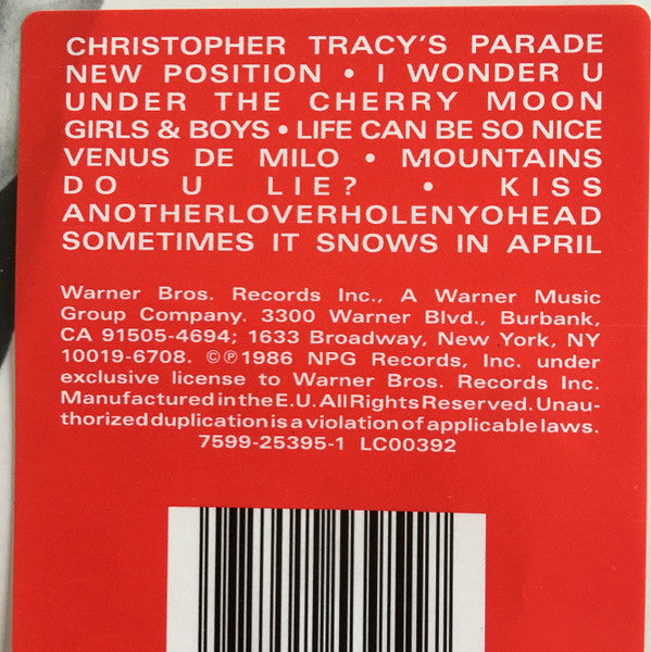 Prince and the Revolution - Parade vinyl album tracklist