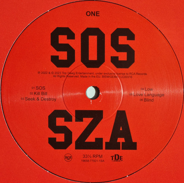 SZA - SOS vinyl