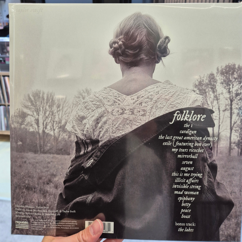 Taylor swift folklore double vinyl LP tracklist