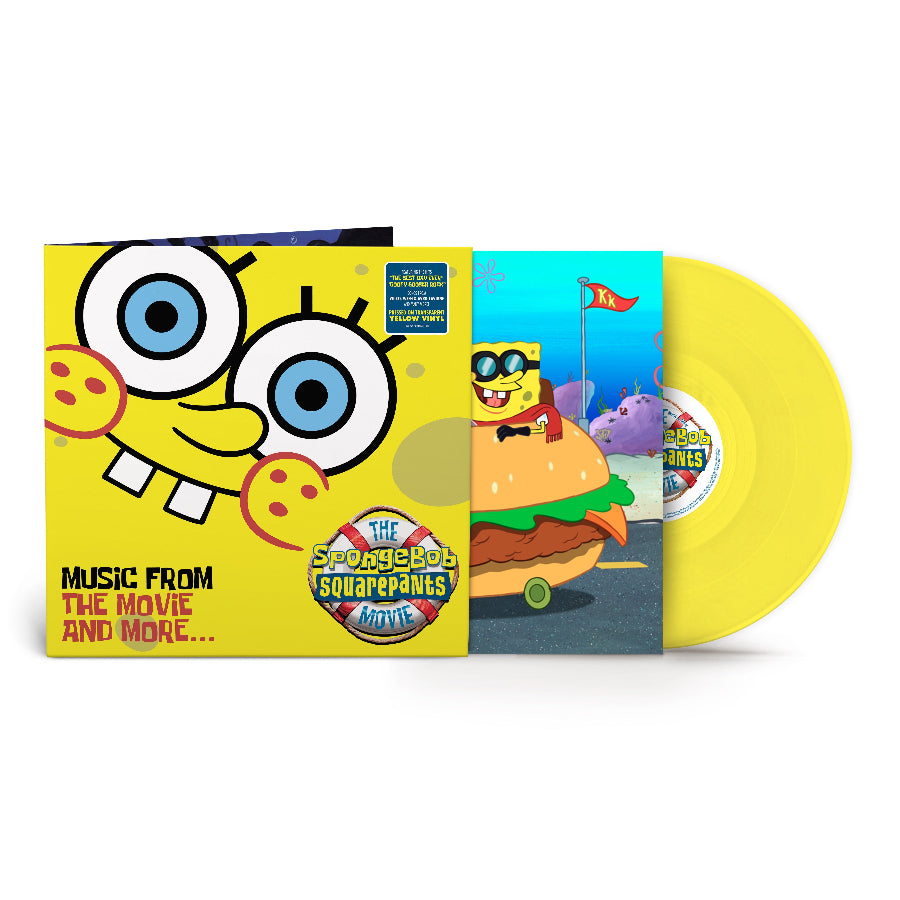 The SpongeBob SquarePants Movie Music From The Movie and More yellow vinyl LP