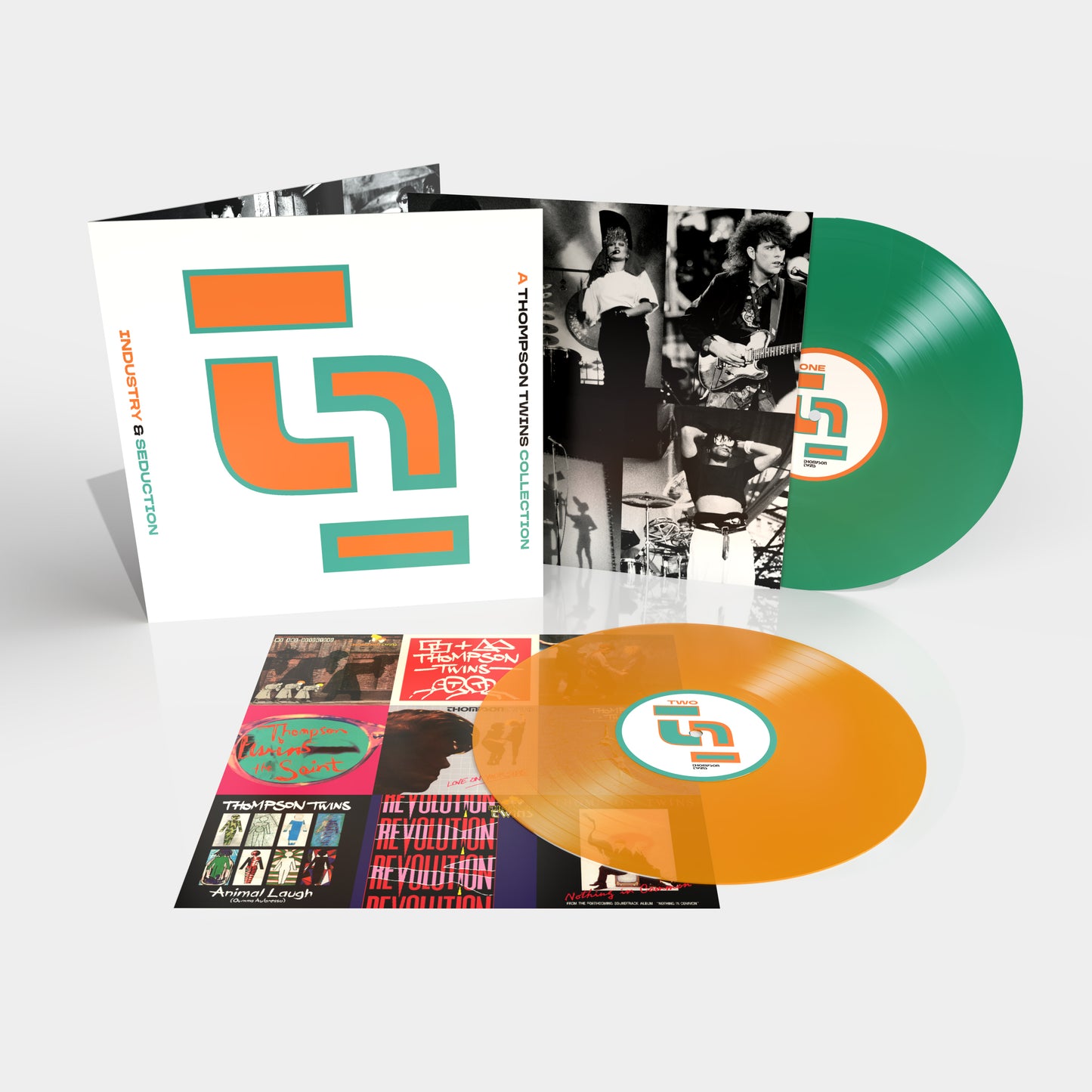 Thompson Twins - Industry & Seduction orange and green limited double vinyl LP