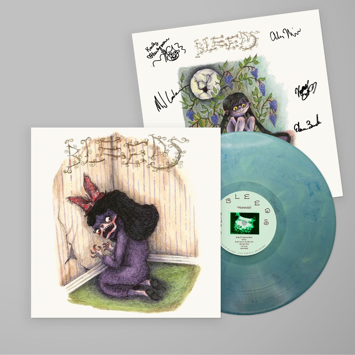 Wednesday - Bleeds ecomix indies vinyl LP signed print