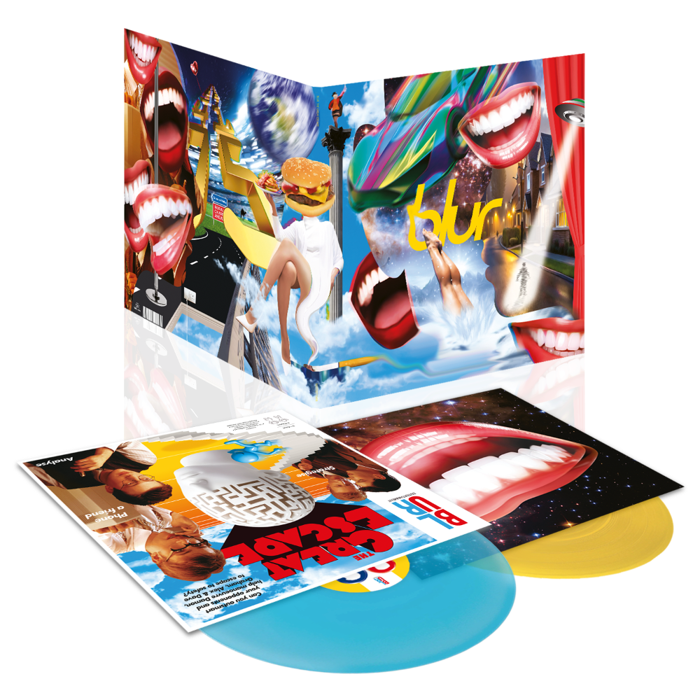 blur - The Great Escape (30th Anniversary) yellow and turquoise double vinyl album