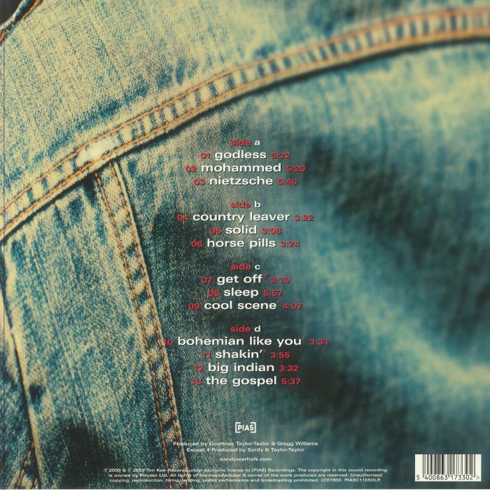 Dandy Warhols thirteen tales from urban bohemia Vinyl album tracklist