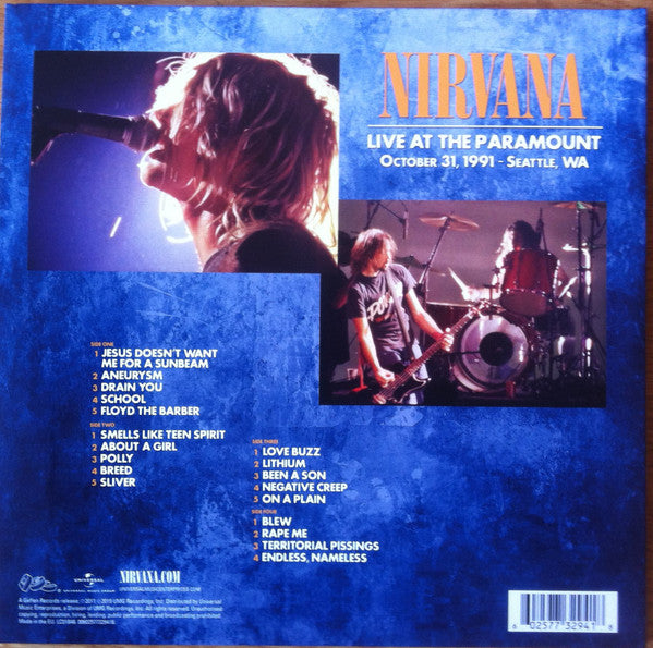 Nirvana - Live at the Paramount vinyl album