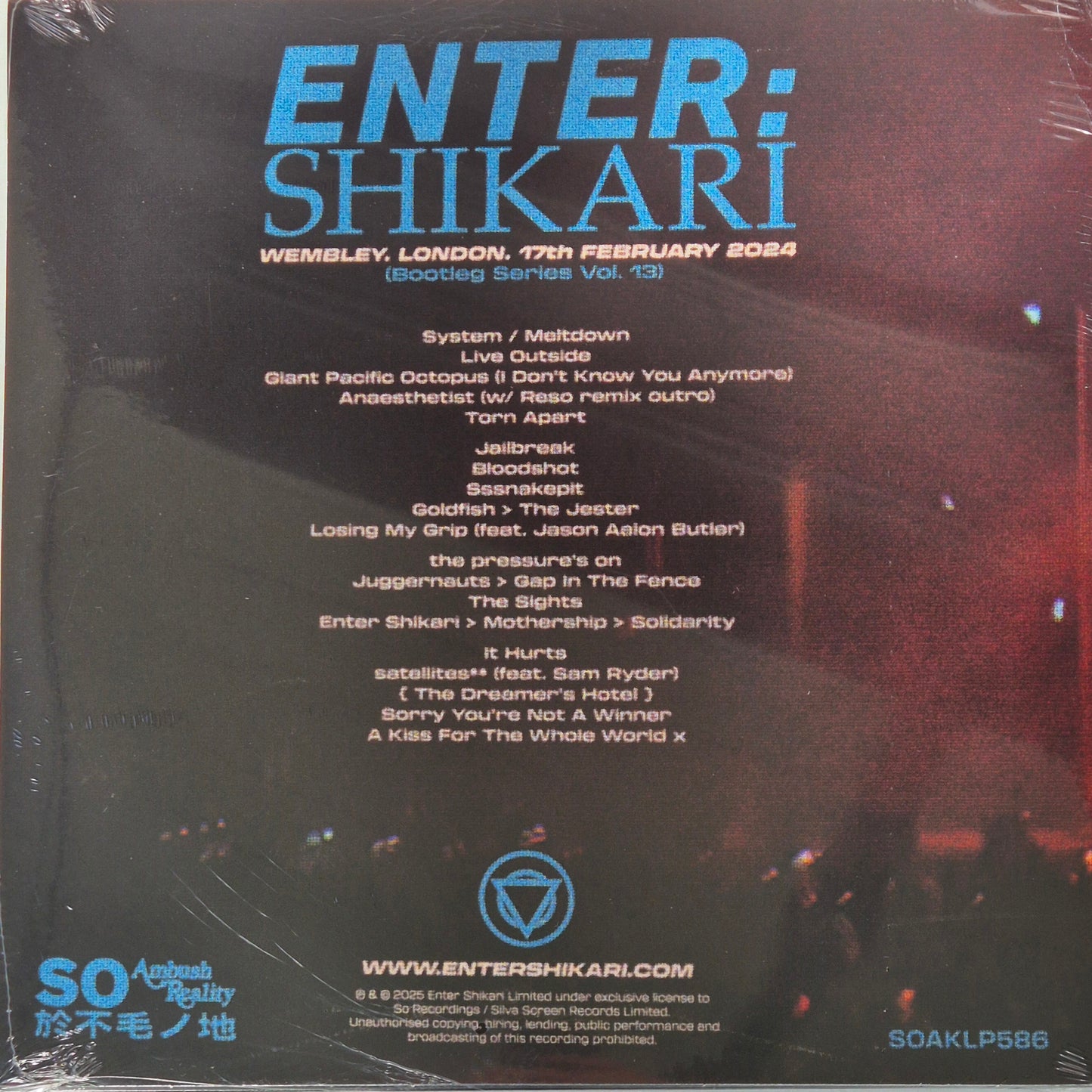Enter Shikari Live at Wembley vinyl tracklist