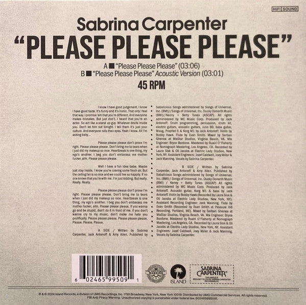 Sabrina Carpenter - Please Please Please