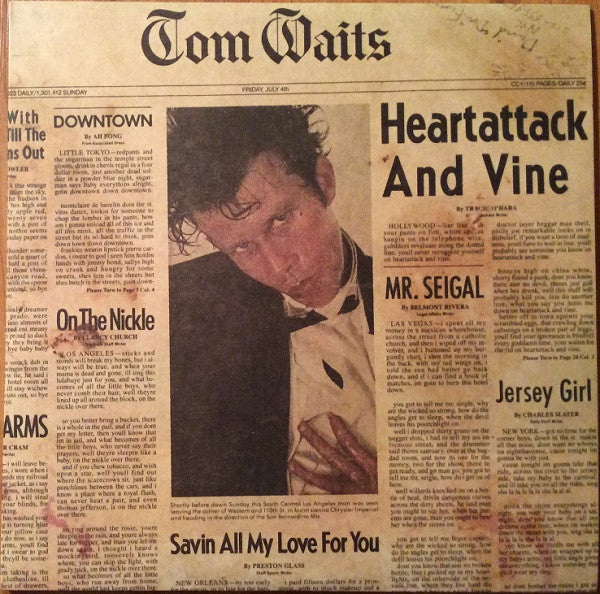 Tom Waits - Heartattack And Vine vinyl album