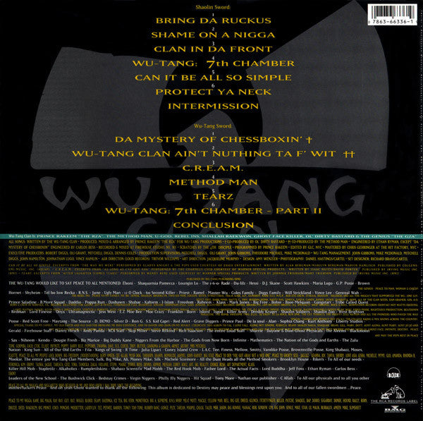 Wu-Tang Clan - Enter the Wu-Tang Clan (36 Chambers) vinyl album