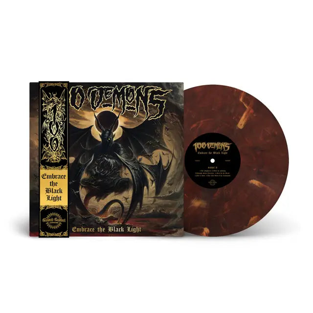 100 Demons Embrace the Black Light Spiritual Obliteration Marble vinyl LP