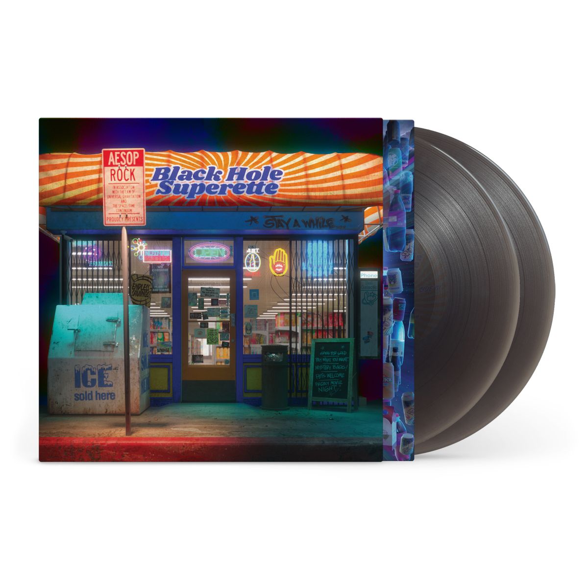 Aesop Rock Black Hole Superette black ice double vinyl LP