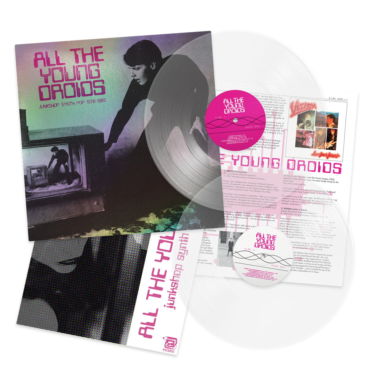 All The Young Droids: Junkshop Synth Pop 1978-1985 limited mirrorboard double vinyl LP