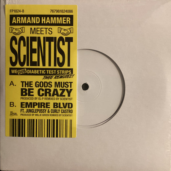 Armand Hammer and Scientist - We Dub Diabetic Test Strips Thee Remixes vinyl 7 inch