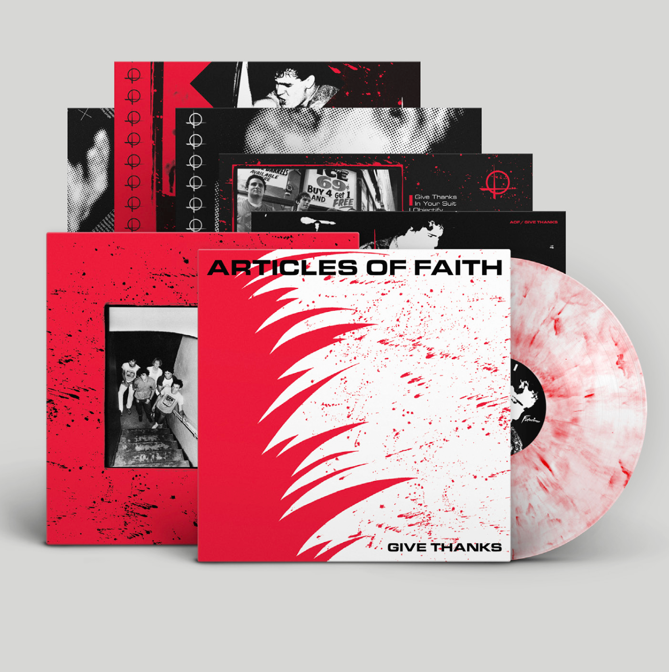 Articles of Faith - Give Thanks - pink and white vinyl LP