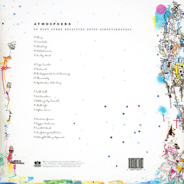 Atmosphere - So Many Other Realities Exist Simultaneously vinyl tracklist