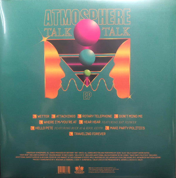 Atmosphere Talk Talk vinyl EP tracklist