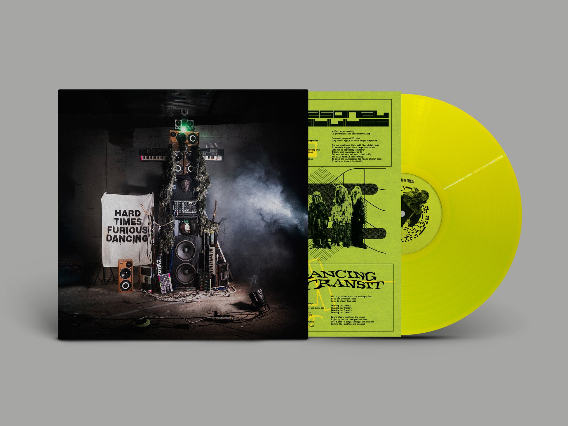 Snapped Ankles - Hard Times Furious Dancing green vinyl album