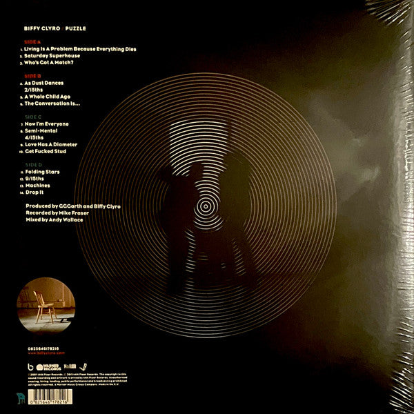Biffy Clyro - Puzzle double vinyl LP tracklist