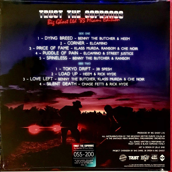 Big Ghost LTD Trust The Sopranos 83 Miami Edition vinyl album tracklist