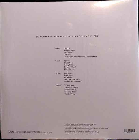 Big Thief Dragon New Warm Mountain I Believe In You album tracklist