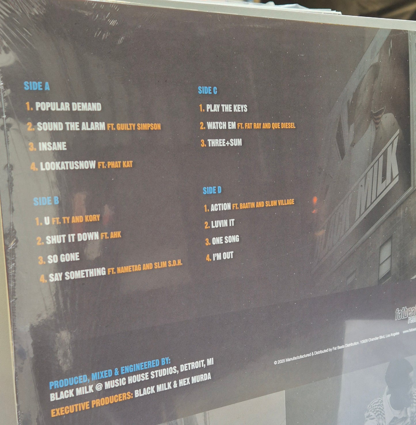 Black Milk - Popular Demand black vinyl double LP tracklist