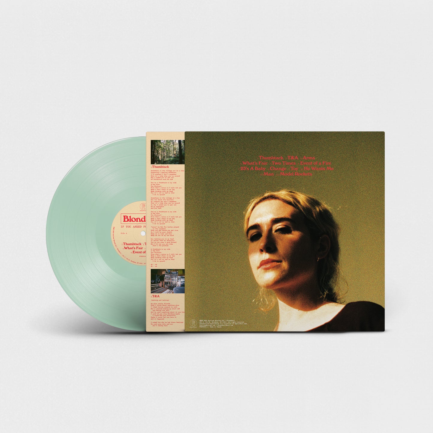 Blondshell - If You Asked For A Picture clear vinyl