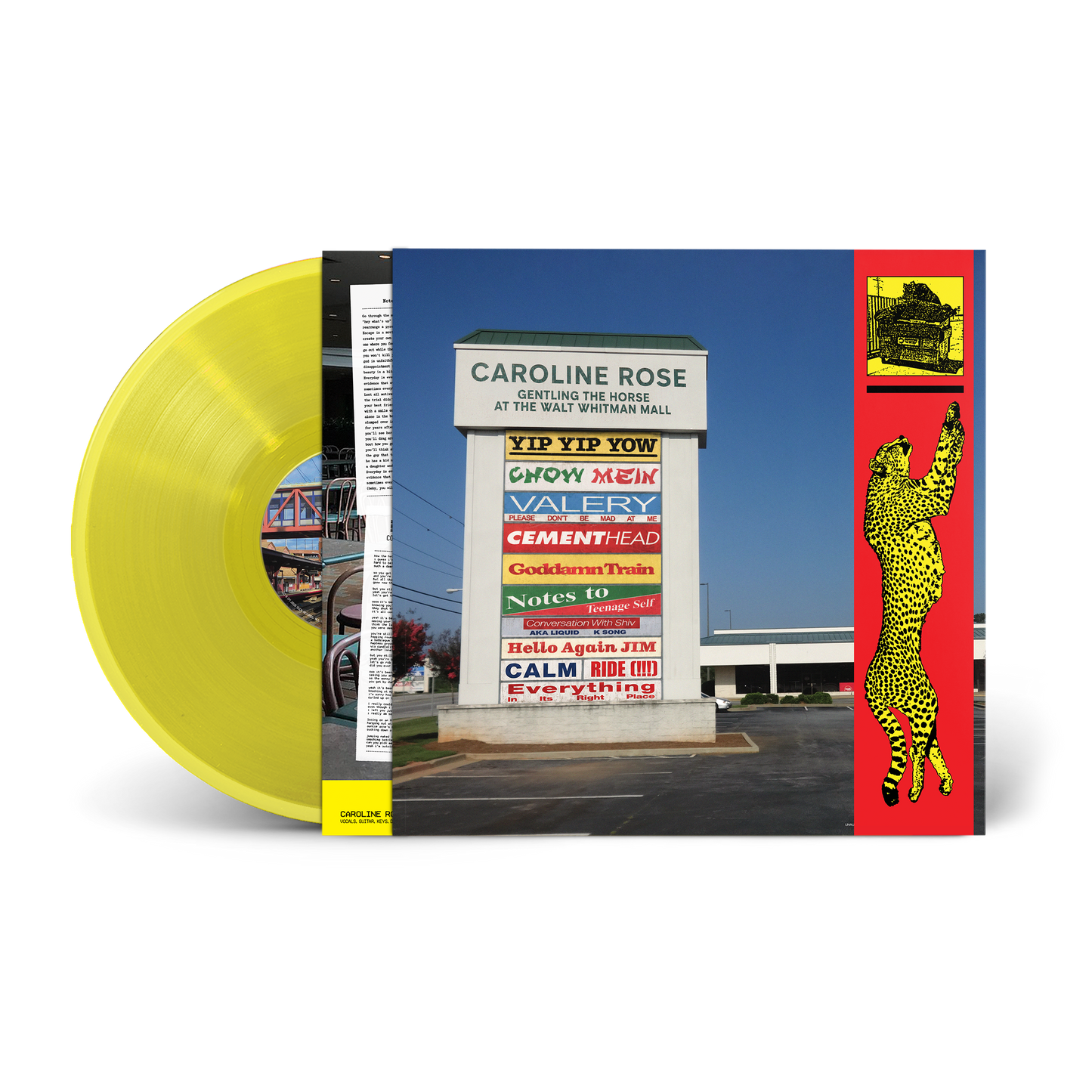 Caroline Rose - Gentling the Horse at the Walt Whitman Mall - potato chip yellow vinyl tracklist