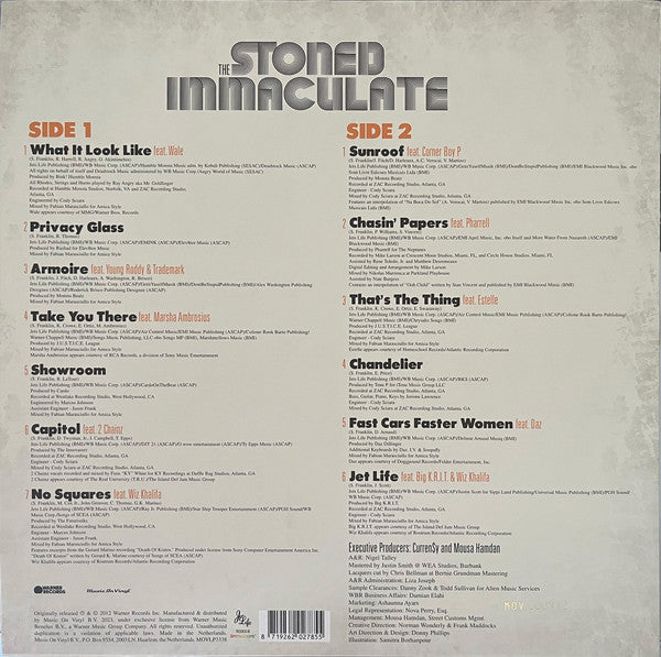 Curren$y The Stoned Immaculate vinyl album tracklist
