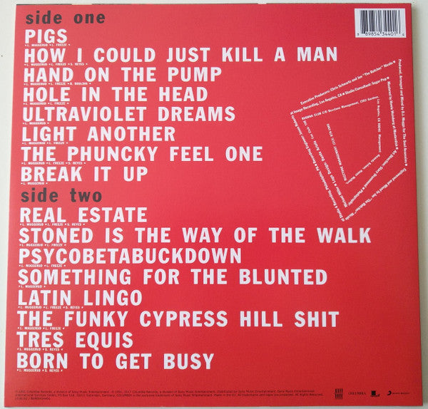 Cypress Hill - Cypress Hill vinyl album tracklist