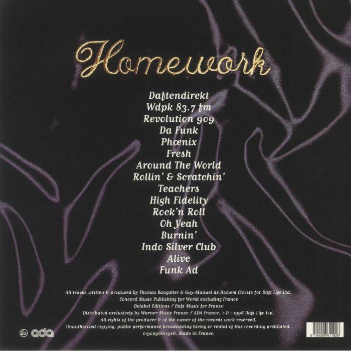 Daft Punk - Homework vinyl LP tracklist