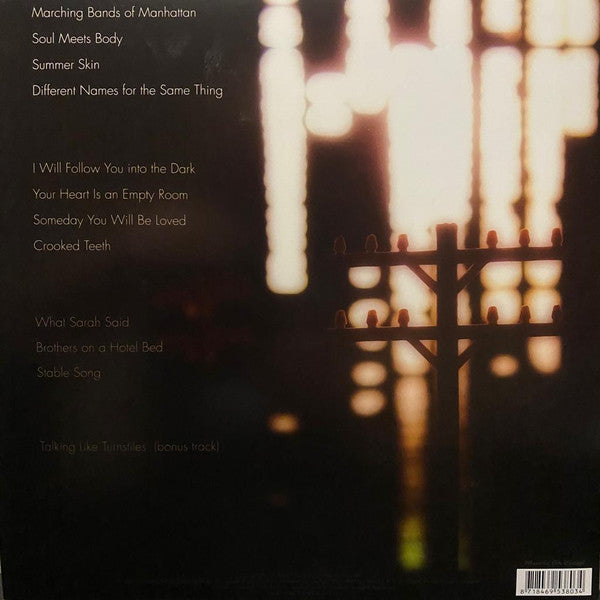 Death Cab for Cutie - Plans vinyl double LP tracklist