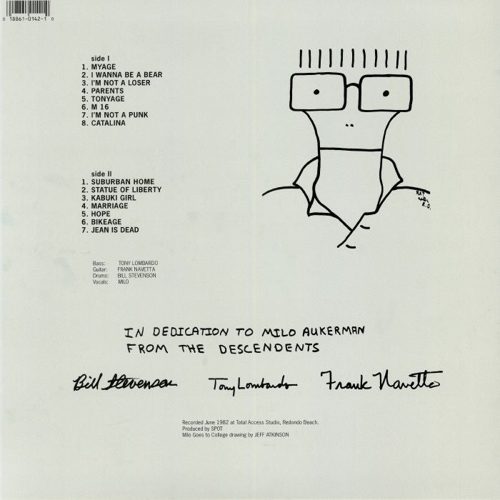 Descendents - Milo Goes to College vinyl LP tracklist