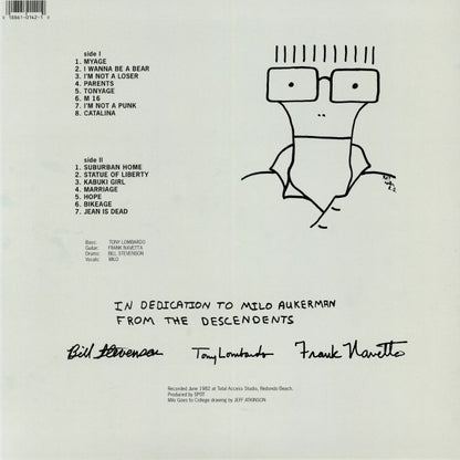 Descendents - Milo Goes to College vinyl LP tracklist