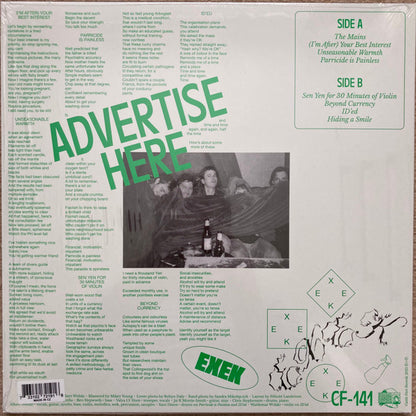Exek - Advertise Here vinyl LP tracklist