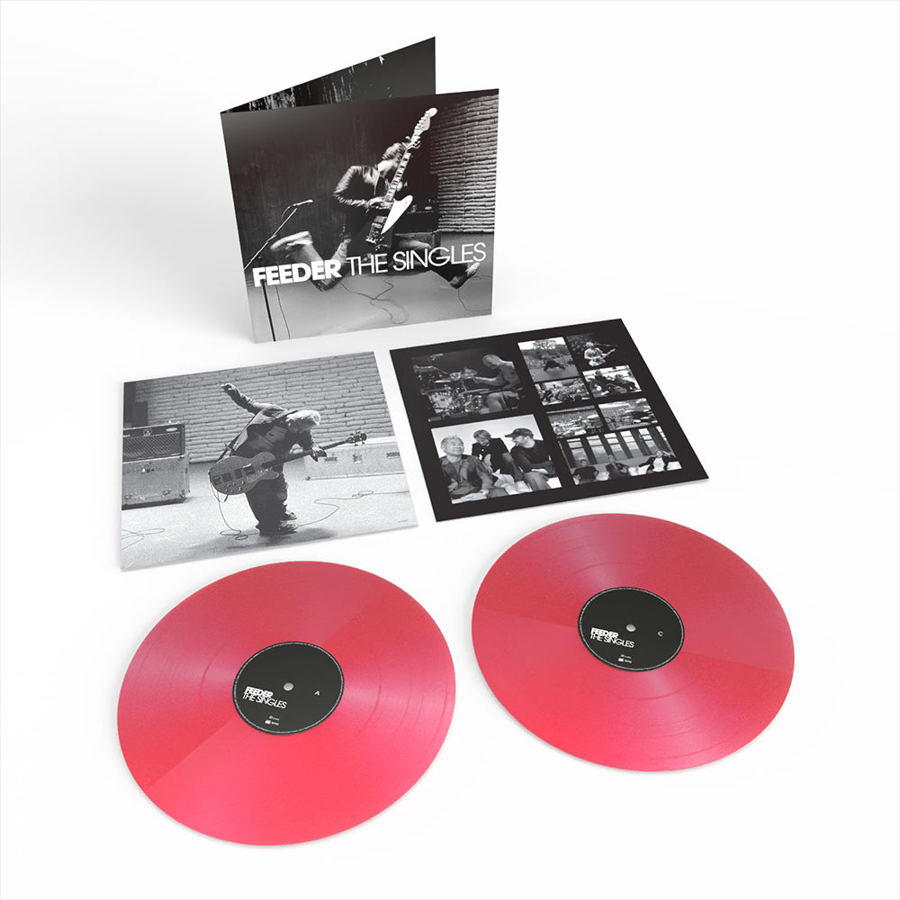 Feeder - The Singles pink double vinyl LP