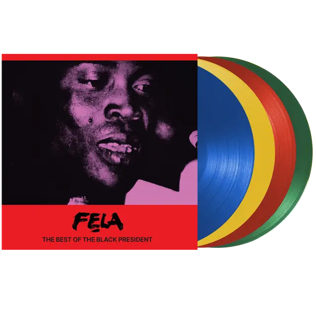 Fela Kuti - The Best Of The Black President four coloured vinyl LP boxset