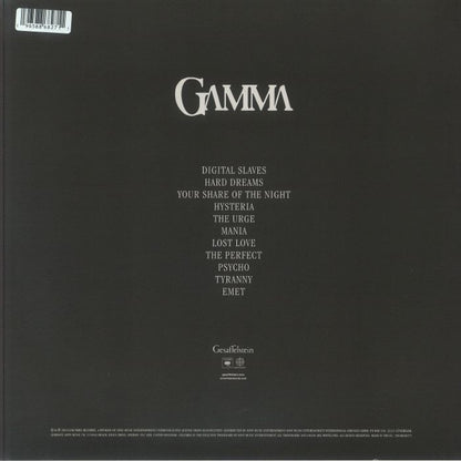 Gesaffelstein - Gamma vinyl LP tracklist